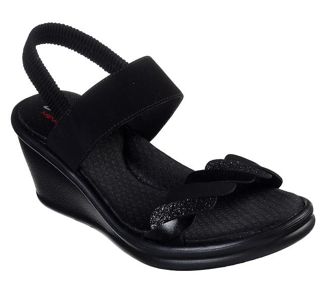 Sandalias de Verano Skechers Mujer - Rumblers Negro CJEZP8910
